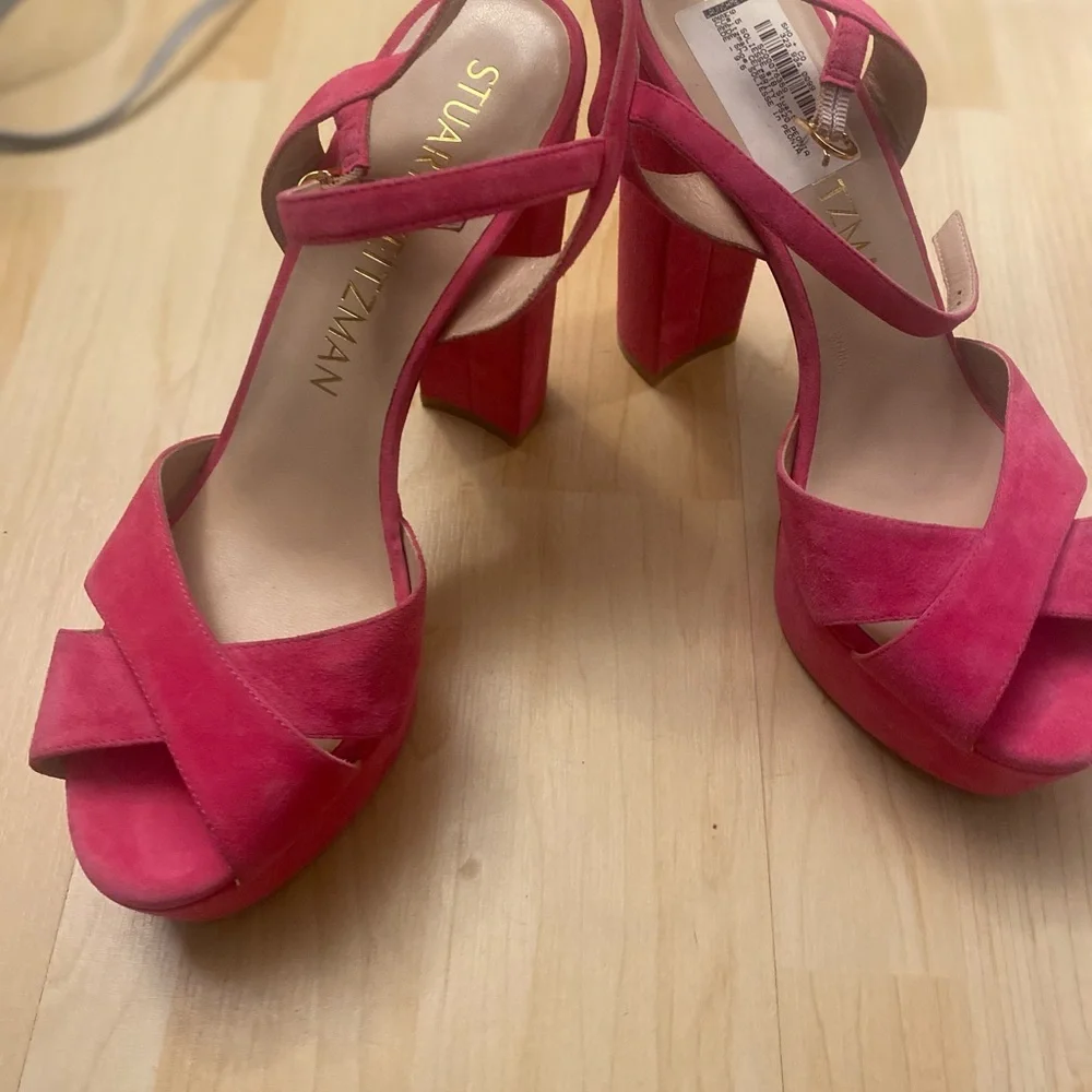 Stuart Weitzman Pink Platform Sandals